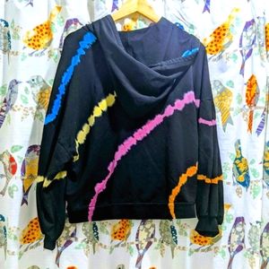 Electric & Rose Runyon Hoodie in Onyx / Neon Tiedye